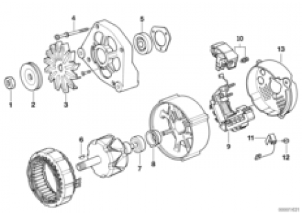 Alternator, individual parts 80A