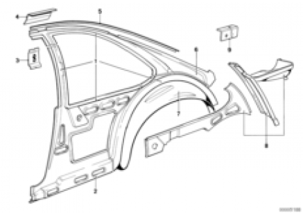 Body-side frame rear