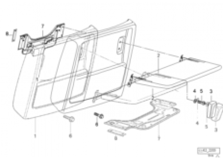 Rear panel/folding table