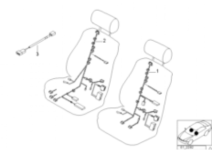 Electr.adjust.standard seat wiring set