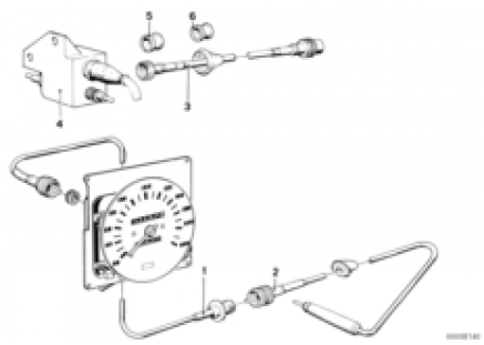 rev. counter cable/serv. interval switch