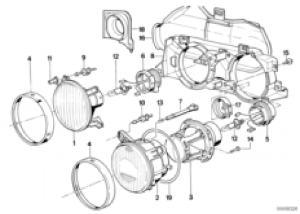 Single parts f ellipsoidal headlight