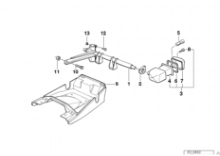 Priority vehicle light mounting parts