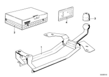 Trailer hitch with fixed ball head