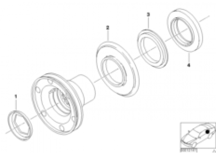 Drive flange suspension/gasket ring