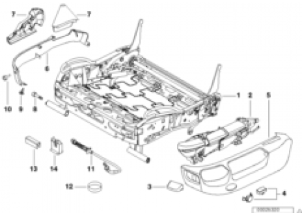 BMW sports seat frame mechanical