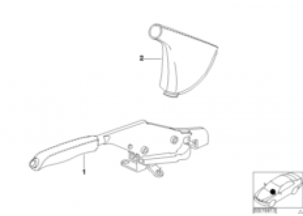 Individual handbrake lever and cover