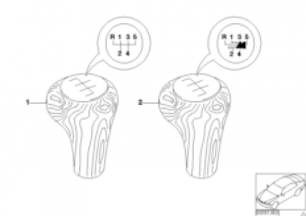Retrofit, wooden gearshift knob