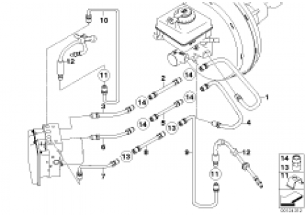 Brake line, front (S541A)