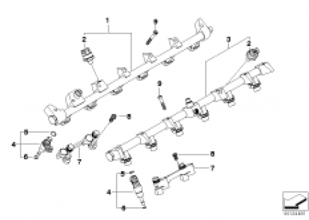 Injection line - fuel injector