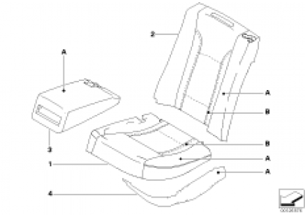 Indiv.cover, comfort seat, rear U7