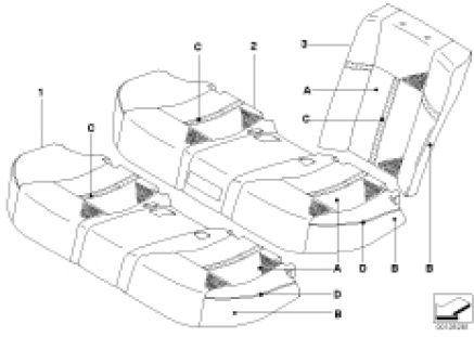 Ind. basic seat Klima-Leather,U6 rear