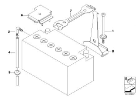 battery holder and mounting parts