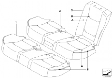 Individual sports seat cover, rear
