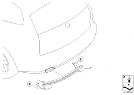 Rear apron trim for sports exhaust