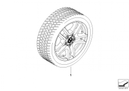 Winter wheel with tire V-spoke 130 - 17