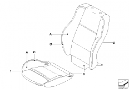 Individual cover, sports seat, leather