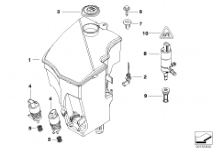 Sep.components f.washer fluid reservoir