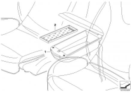 Center armrest with storage tray