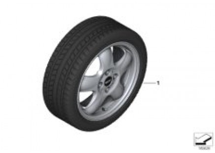 Winter wheel w.tire 5 star sp. R100-15