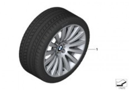 Winter wheel w.tire multi-sp.235 - 19