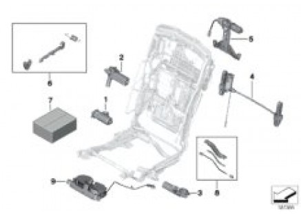 Seat, rear, convenience power units