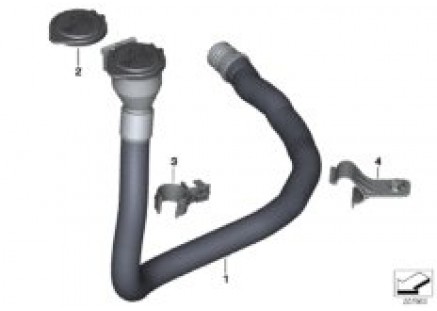 Filler pipe for wash container