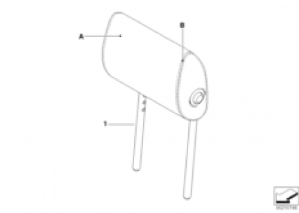 Indi. fold headrest, rear center