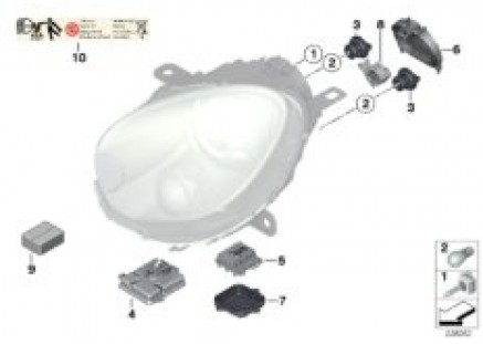 Single components f headlight Xenon/ALC