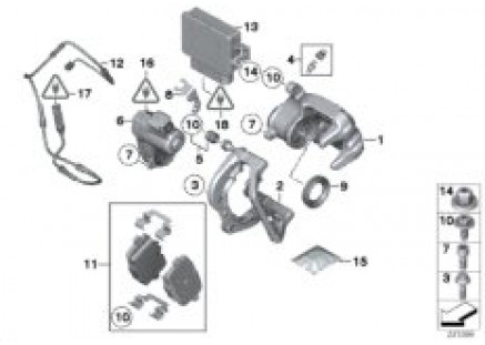 Rear brake - control module EMF