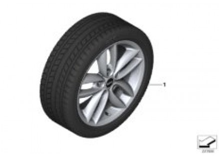 Winter wheel w.tire double sp.R124-17