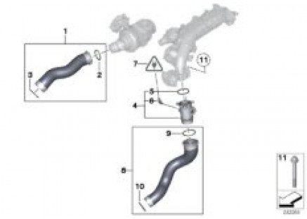 Intake manifold-supercharg.air duct/AGR