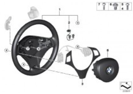 Sports st. wheel airbag multif./paddles