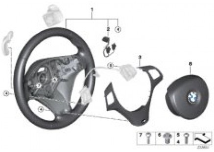 M Sp. st. wh. airbag multif./paddles