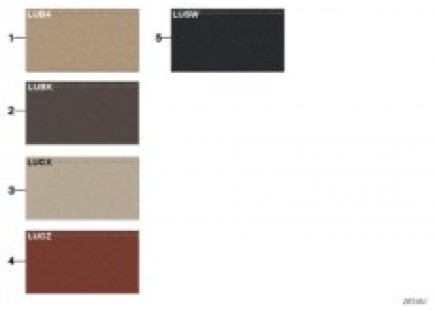 Sample chart, upholstery colors, leather