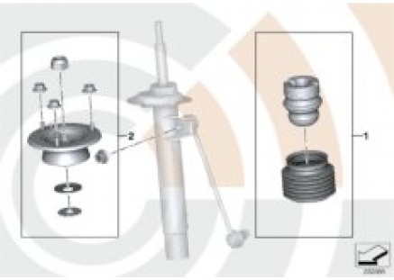 Repair kits for shock absorbers, rear