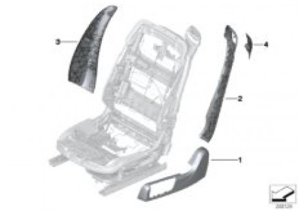 Individual seat cover panels, front