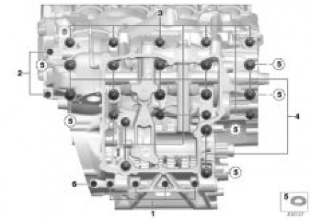 Screw connection, engine housing