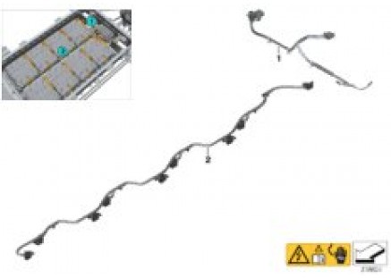High-voltage battery wiring harnesses