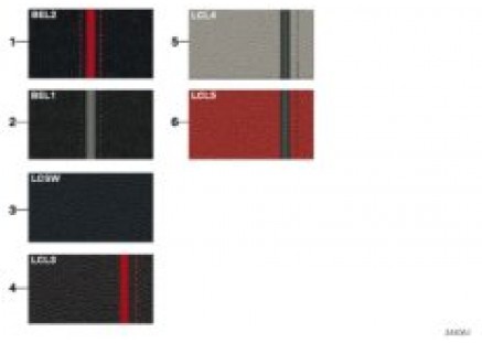 Sample chart Sport Line upholster colors