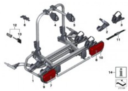 Rear bicycle carrier