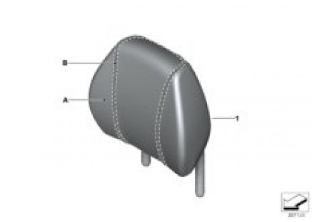 Individual headrest, leather, rear
