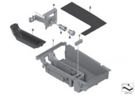 Storage tray, center console