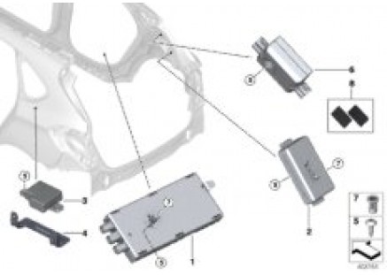 Components, antenna amplifier