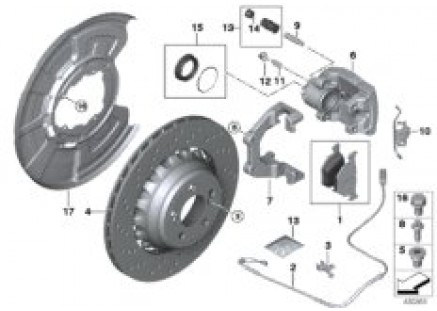 Rear wheel brake