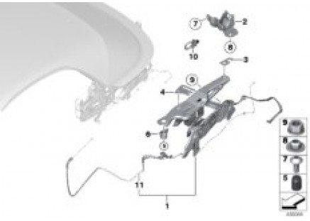 Convertible top folding mechanism