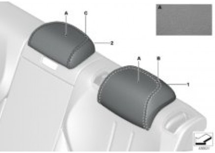 Individual headrest, rear