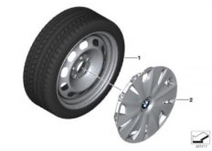 Winter wheel with tire steel - 16