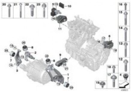 Engine and transmission mounts