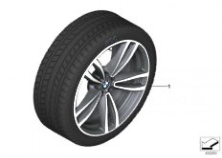 Winter wheel w.tire M doub.sp.647M-19